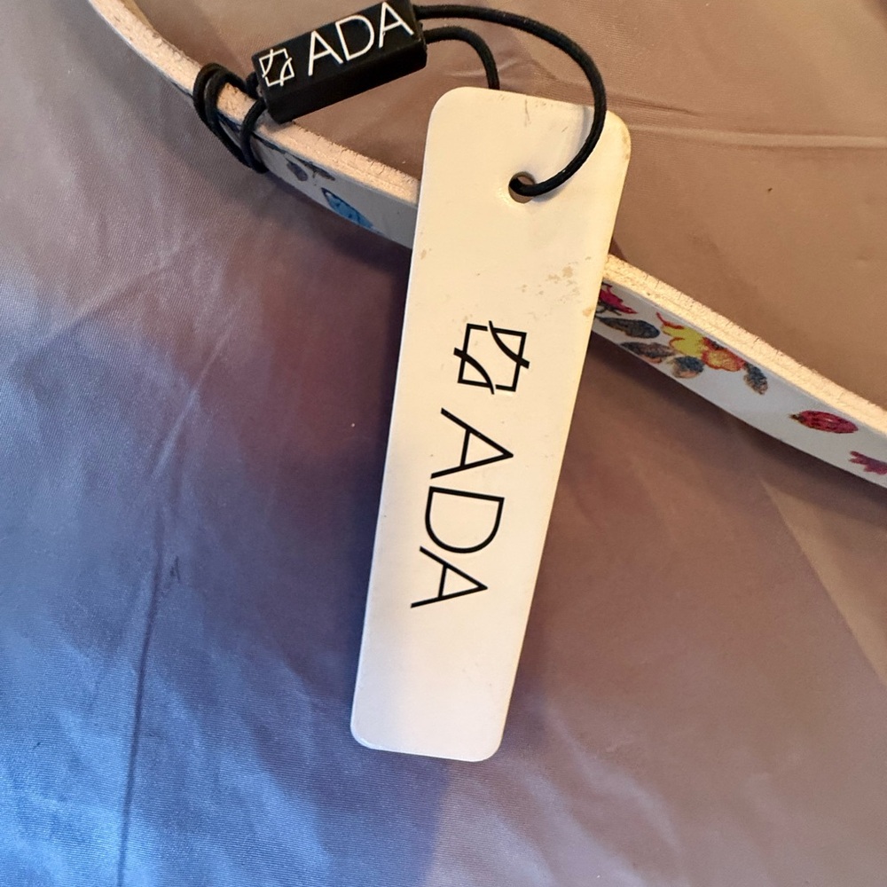NWT ADA Cream leather floral belt Size Small MSRP $80 - Picture 5 of 9
